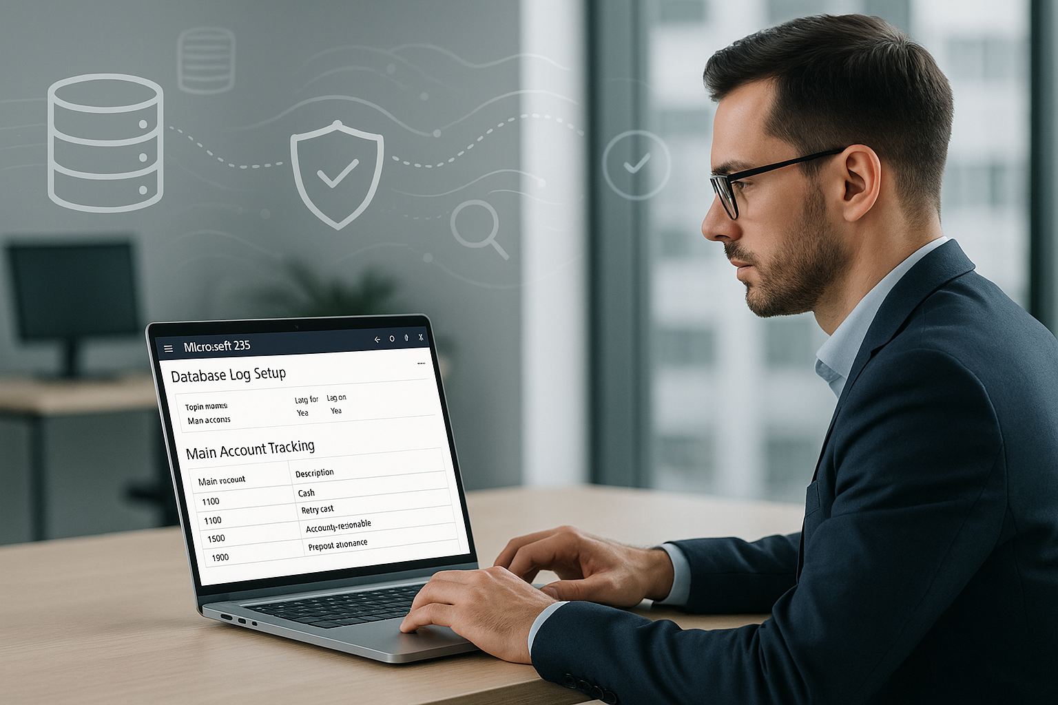 Finance consultant enabling database logs in D365 for main account tracking